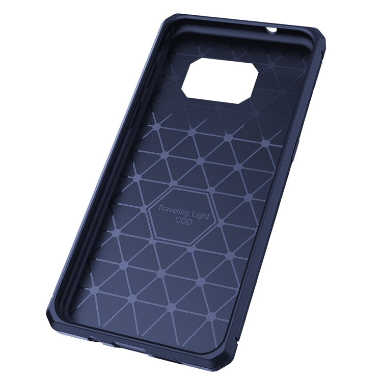 For Galaxy S7 Brushed Texture Carbon Fiber Anti-slip TPU Protective Cover Case