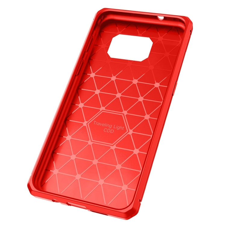 For Galaxy S7 Brushed Texture Carbon Fiber Anti-slip TPU Protective Cover Case