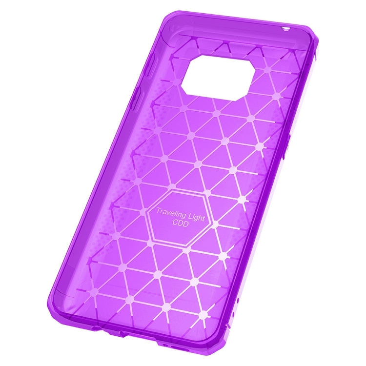 For Galaxy S7 Edge Brushed Texture Carbon Fiber Anti-slip TPU Protective Cover Case