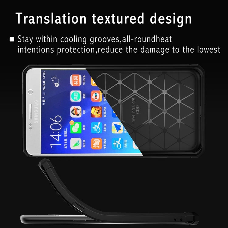 For Galaxy S8 Brushed Texture Carbon Fiber Anti-slip TPU Protective Cover Case