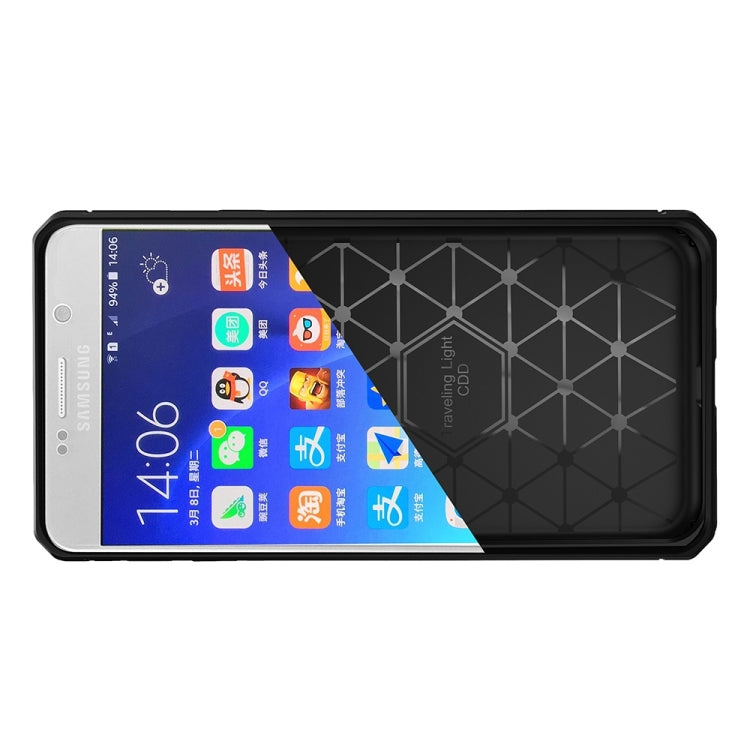 For Galaxy S8 Brushed Texture Carbon Fiber Anti-slip TPU Protective Cover Case