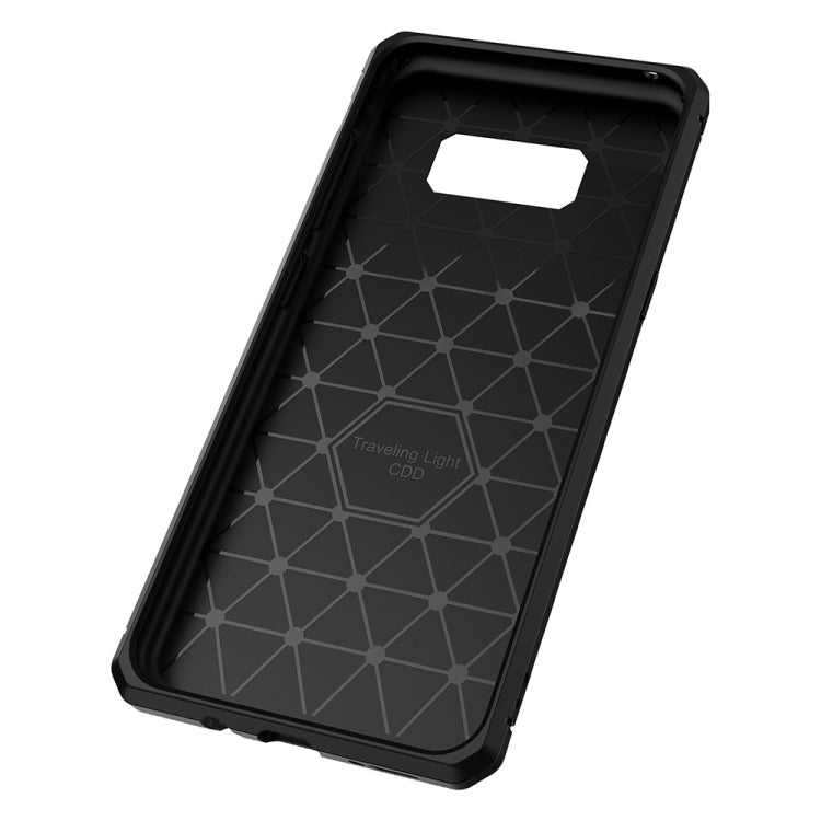 For Galaxy S8 Brushed Texture Carbon Fiber Anti-slip TPU Protective Cover Case