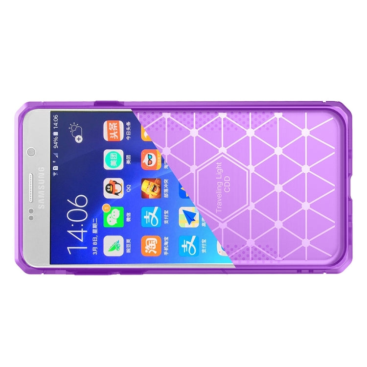 For Galaxy S8 Brushed Texture Carbon Fiber Anti-slip TPU Protective Cover Case