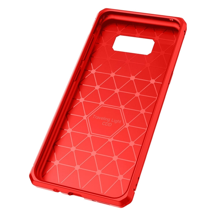 For Galaxy S8 Brushed Texture Carbon Fiber Anti-slip TPU Protective Cover Case