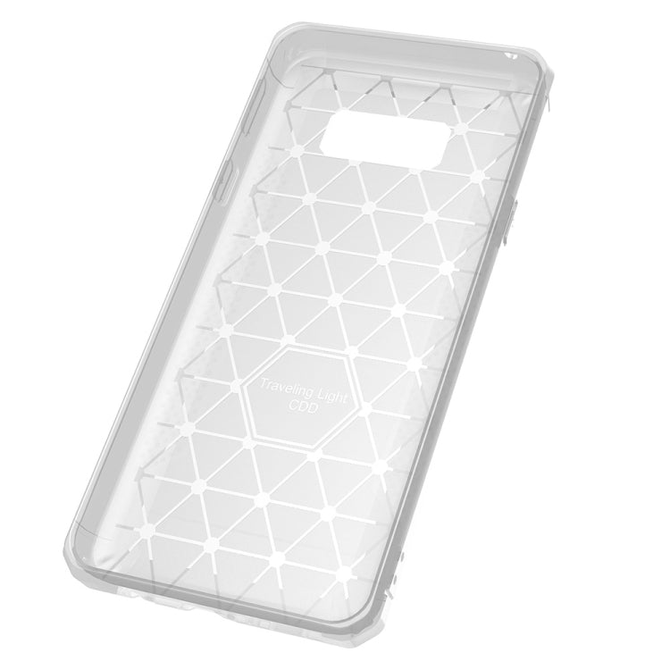 For Galaxy S8 + / G955 Brushed Texture Carbon Fiber Anti-slip TPU Protective Cover Case