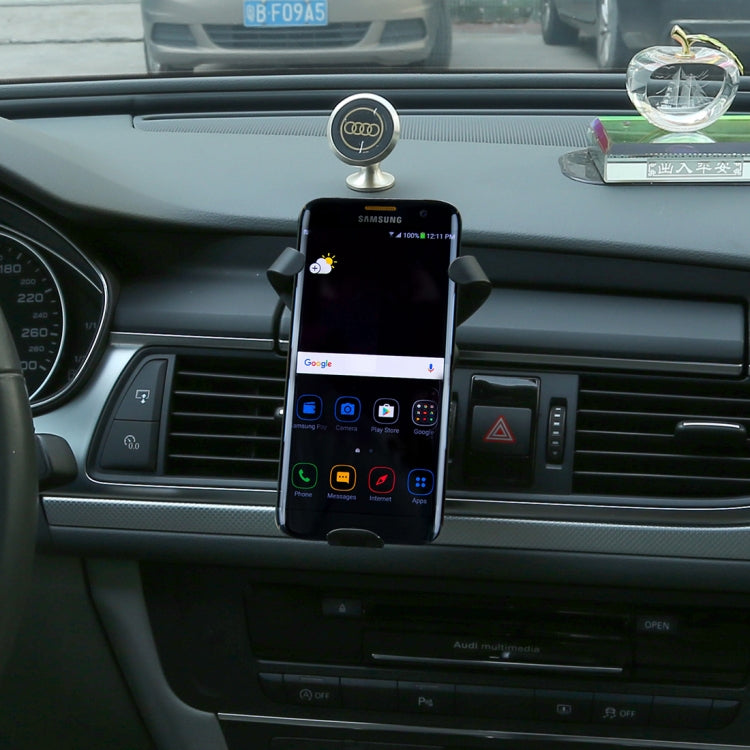 N5-1 QI Standard 9V 1.1A Output Bull Head Shape Vertical Car Air Outlet Vent Fast Wireless Charger, ï¼šFor iPhone, Galaxy, Sony, Lenovo, HTC, Huawei, and other Smartphones