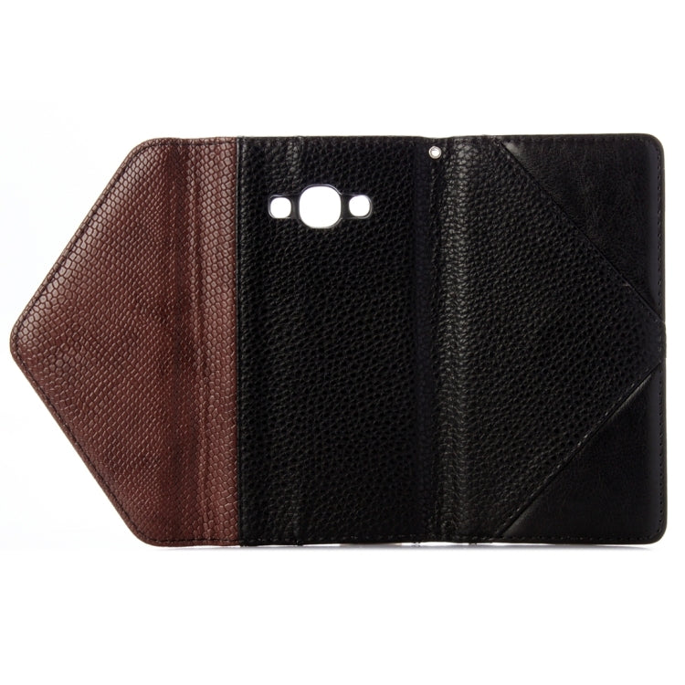 For Galaxy J3 Pro / J311 Envelope Style Litchi Texture Horizontal Flip Leather Case with Magnetic Buckle & Holder & Card Slots & Photo frame & Wallet