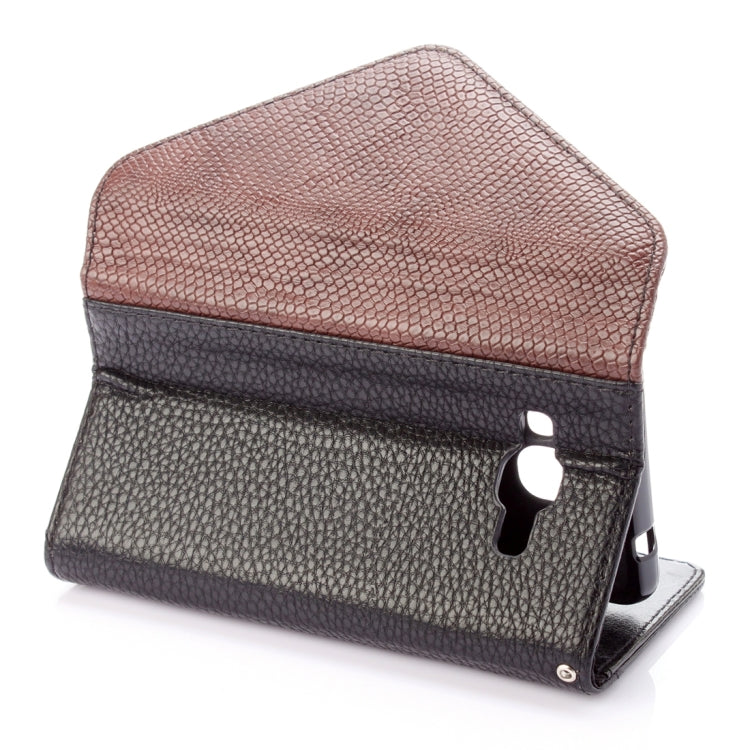 For Galaxy J3 Pro / J311 Envelope Style Litchi Texture Horizontal Flip Leather Case with Magnetic Buckle & Holder & Card Slots & Photo frame & Wallet