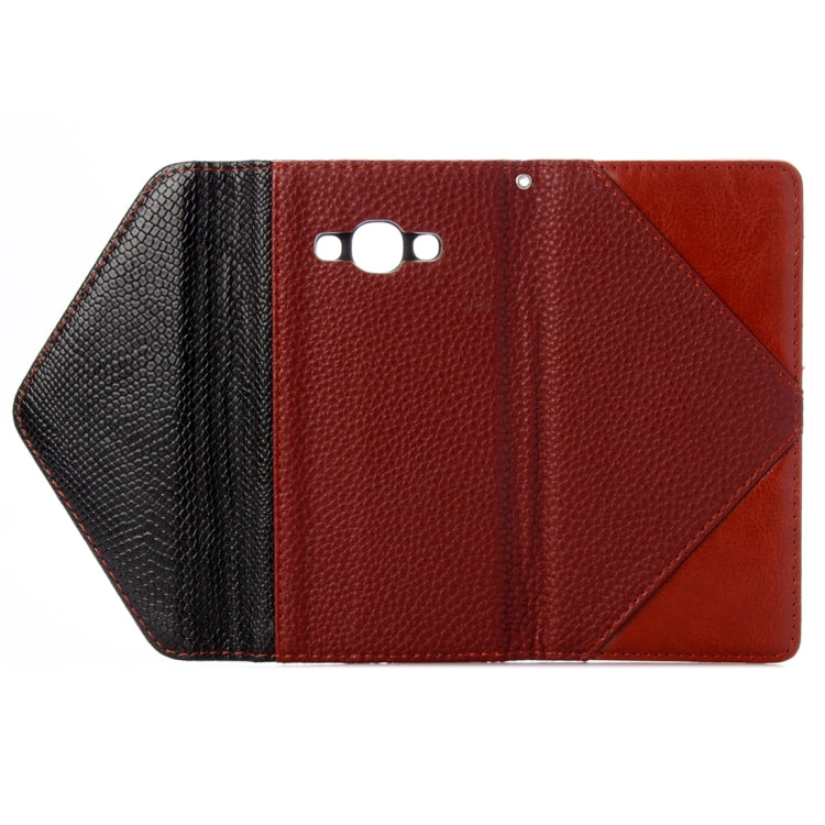 For Galaxy J3 Pro / J311 Envelope Style Litchi Texture Horizontal Flip Leather Case with Magnetic Buckle & Holder & Card Slots & Photo frame & Wallet