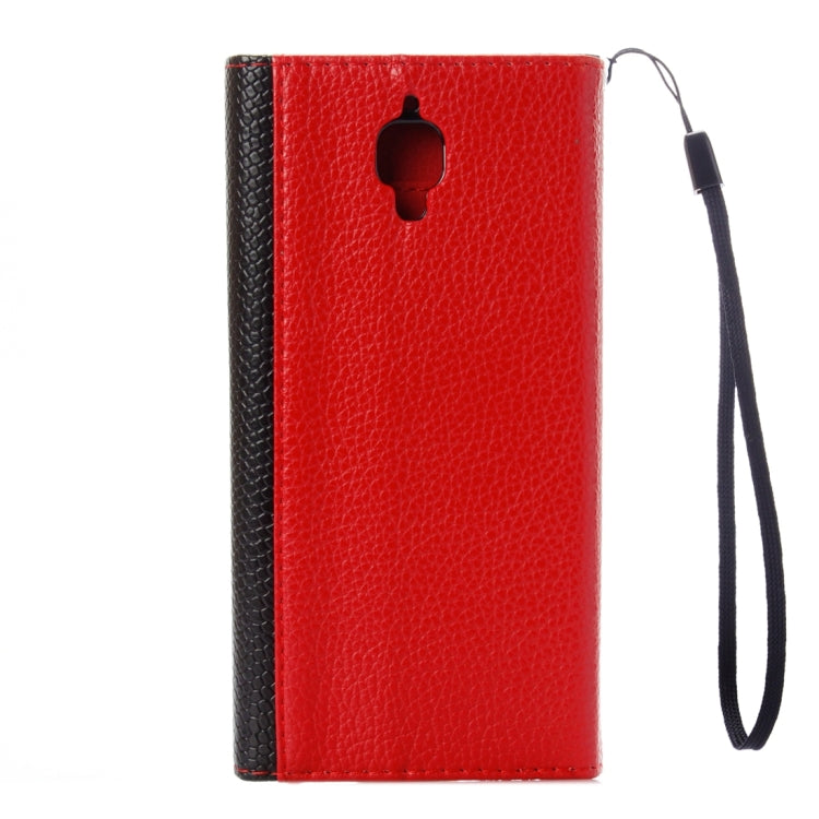 For OnePlus 3 Envelope Style Litchi Texture Horizontal Flip Leather Case with Magnetic Buckle & Holder & Card Slots & Photo frame & Wallet