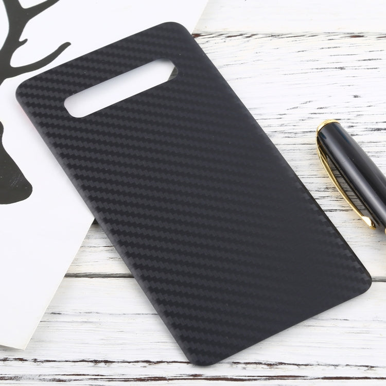 Carbon Fiber Texture Back Protective Cover for Galaxy S10 Plus