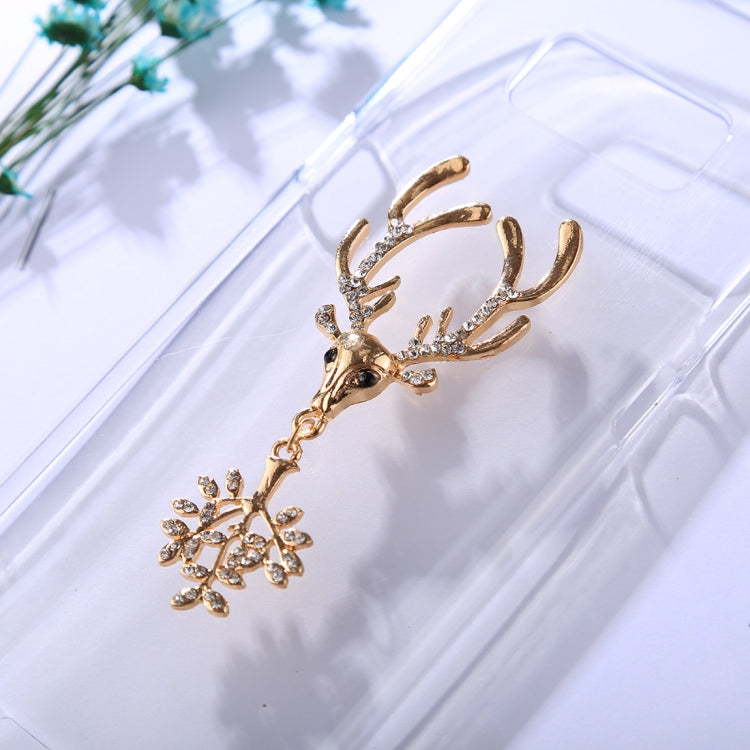 For Galaxy S8 Fashion 3D Diamond Elk Pattern Transparent Protective Back Cover Case
