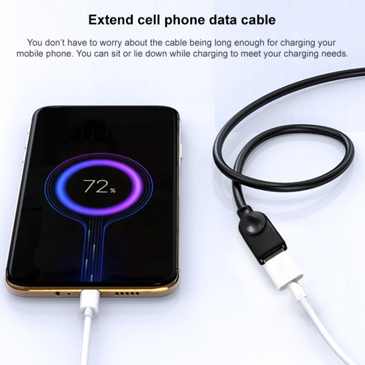 USB-C / Type-C Female to USB 2.0 Male Adapter Cable, Total Length: 33cm