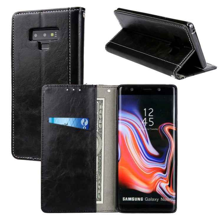 Retro Book Design Horizontal Flip PU Leather Case with Holder & Card Slots for Galaxy Note9