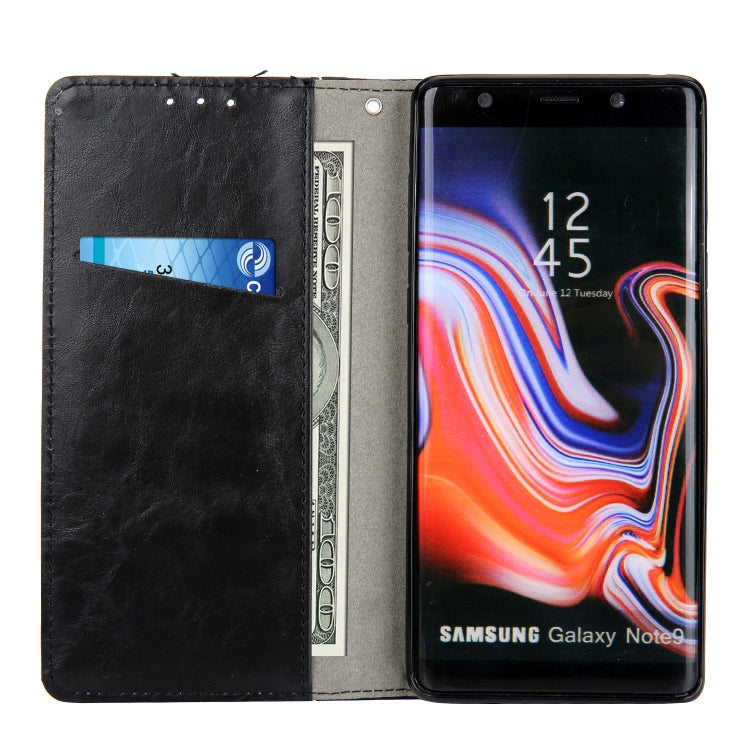 Retro Book Design Horizontal Flip PU Leather Case with Holder & Card Slots for Galaxy Note9