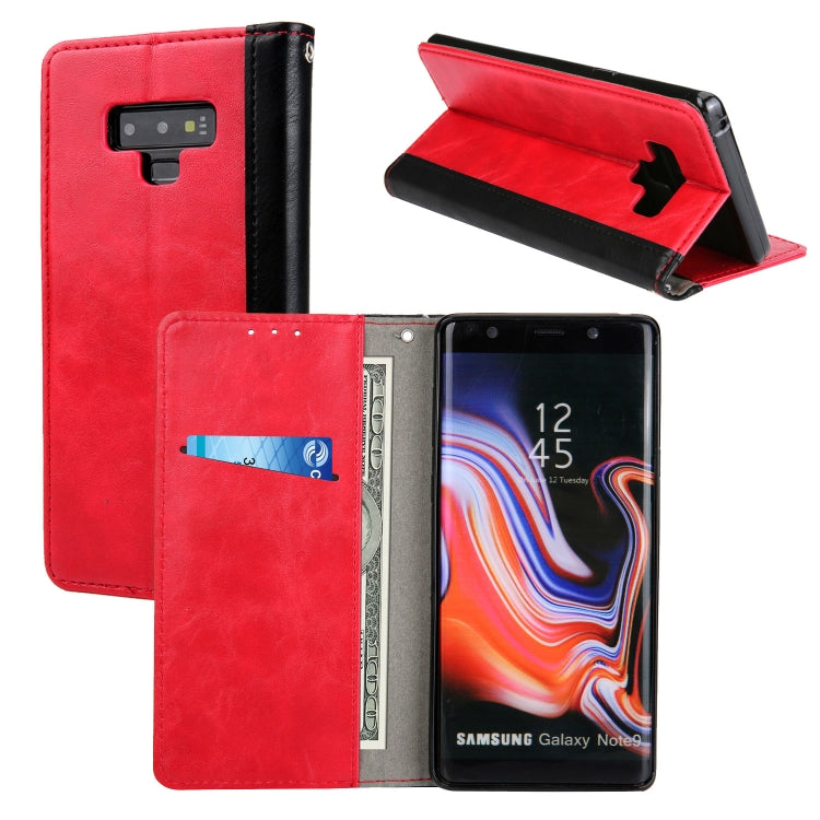Retro Book Design Horizontal Flip PU Leather Case with Holder & Card Slots for Galaxy Note9