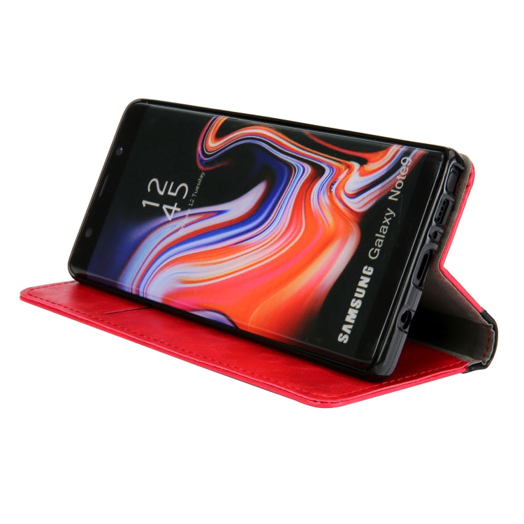 Retro Book Design Horizontal Flip PU Leather Case with Holder & Card Slots for Galaxy Note9