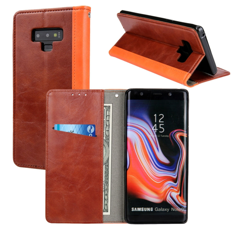 Retro Book Design Horizontal Flip PU Leather Case with Holder & Card Slots for Galaxy Note9