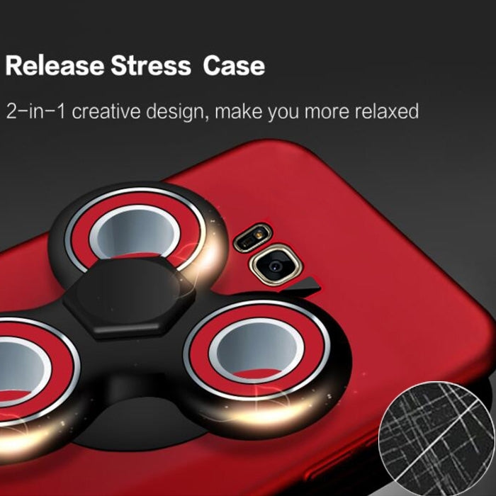 For Galaxy S8 Triangle Gyro EDC Fidget Hand Spinner Protective Back Cove Case