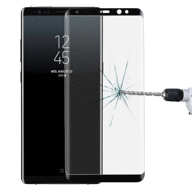 For Galaxy Note 8 0.3mm 9H Surface Hardness 3D Explosion-proof Full Screen Tempered Glass Film(Black)