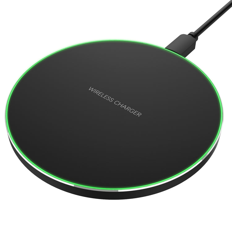 C1 5V 1-1.5A Output Qi Standard Ultra-thin Aluminum Alloy Fast Wireless Charger with LED Light,Support QI Standard Phone, For iPhone X & 8 & 8 Plus, Galaxy S8 & S8 +, Huawei, Xiaomi, LG, Nokia, Google and Other Smart Phones