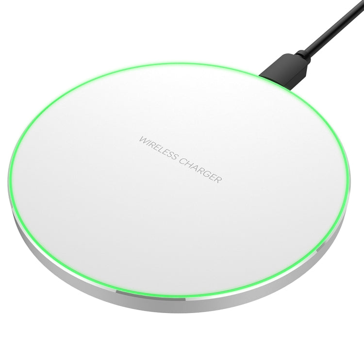 C1 5V 1-1.5A Output Qi Standard Ultra-thin Aluminum Alloy Fast Wireless Charger with LED Light,Support QI Standard Phone, For iPhone X & 8 & 8 Plus, Galaxy S8 & S8 +, Huawei, Xiaomi, LG, Nokia, Google and Other Smart Phones