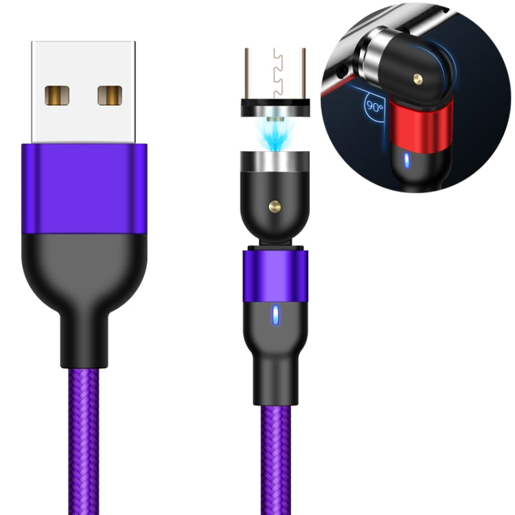 1m 2A Output USB to Micro USB Nylon Braided Rotate Magnetic Charging Cable