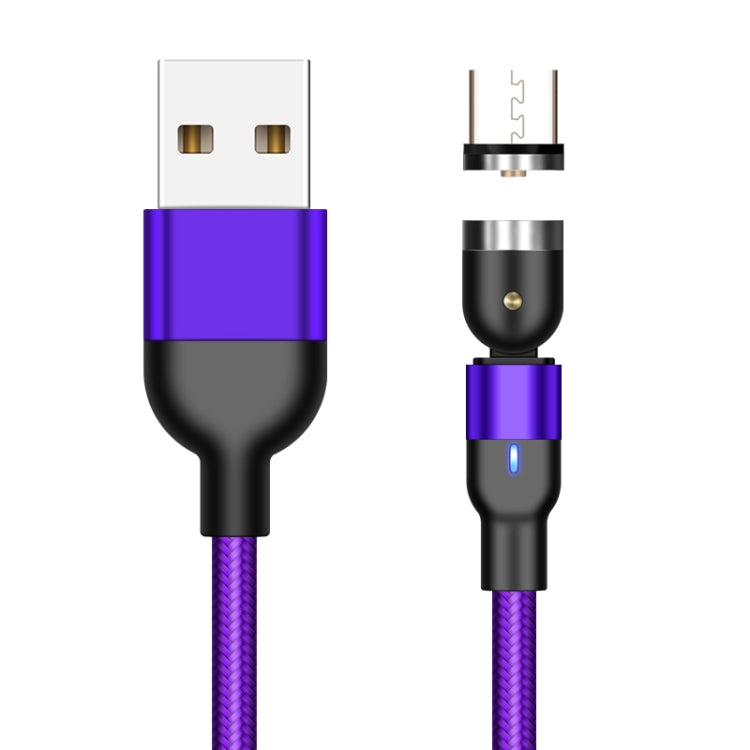 1m 2A Output USB to Micro USB Nylon Braided Rotate Magnetic Charging Cable