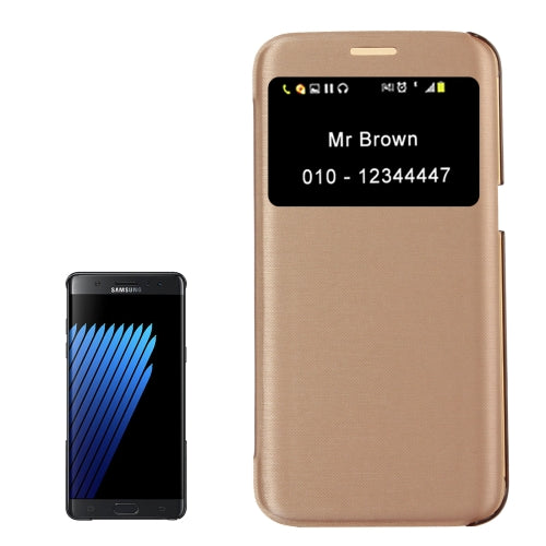 For Galaxy Note 7 / N930 Horizontal Flip Leather Case with Call Display ID