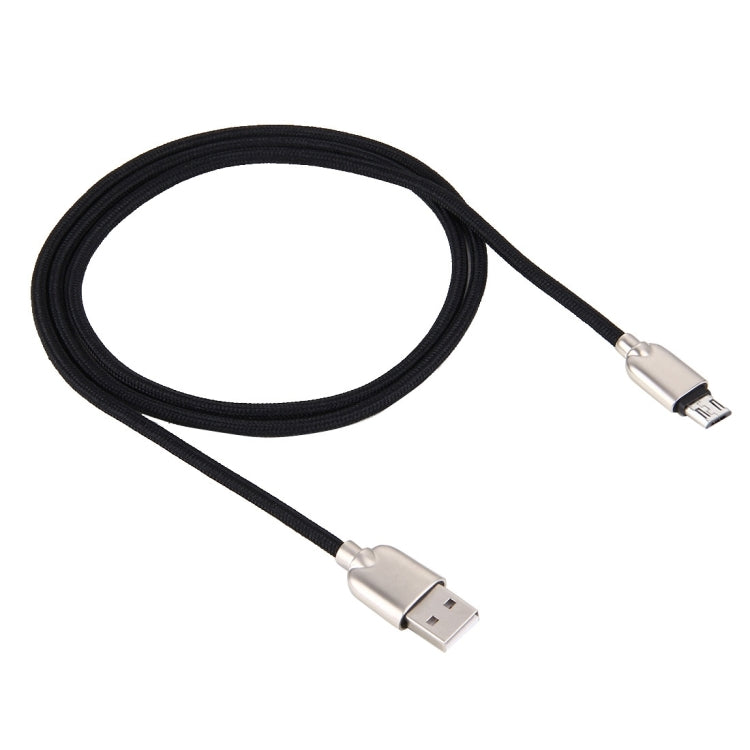 1M Woven Style Metal Head 108 Copper Cores Micro USB to USB Data Sync Charging Cable
