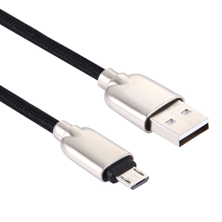 1M Woven Style Metal Head 108 Copper Cores Micro USB to USB Data Sync Charging Cable