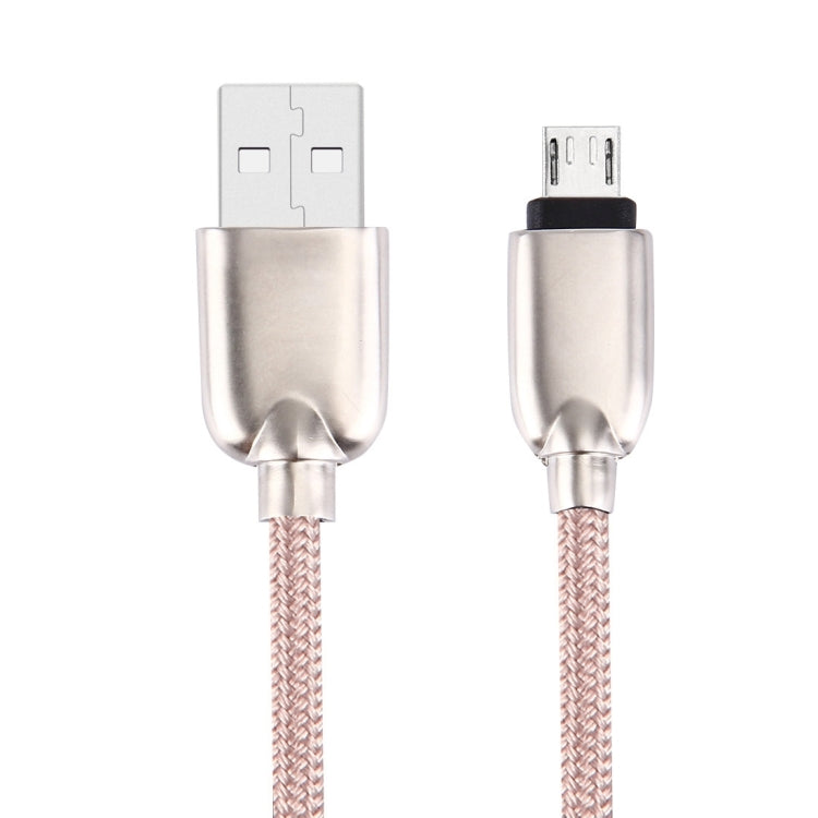 1M Woven Style Metal Head 108 Copper Cores Micro USB to USB Data Sync Charging Cable