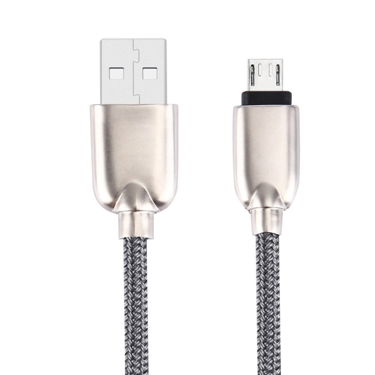 1M Woven Style Metal Head 108 Copper Cores Micro USB to USB Data Sync Charging Cable