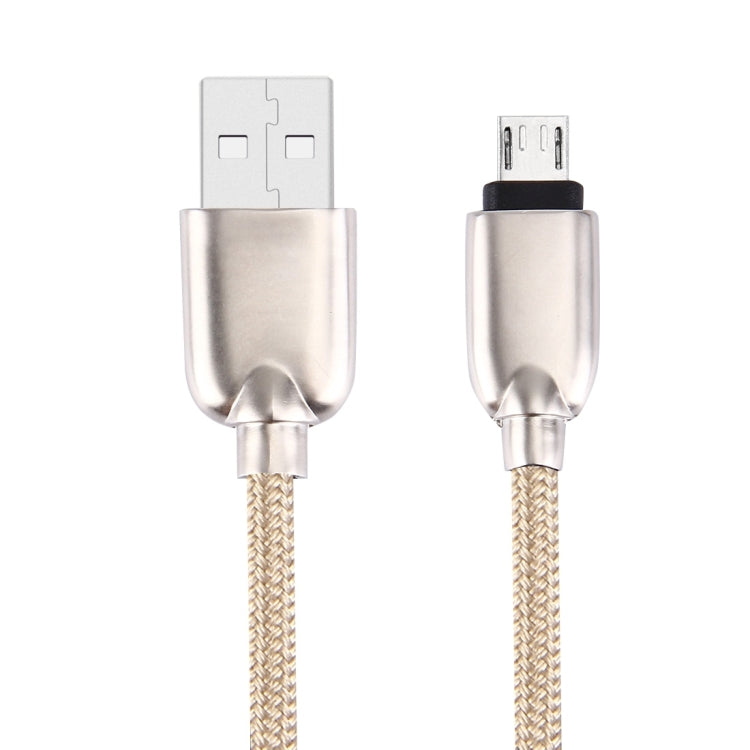 1M Woven Style Metal Head 108 Copper Cores Micro USB to USB Data Sync Charging Cable