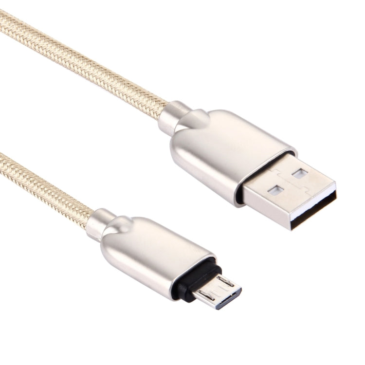 1M Woven Style Metal Head 108 Copper Cores Micro USB to USB Data Sync Charging Cable