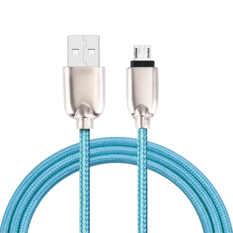 1M Woven Style Metal Head 108 Copper Cores Micro USB to USB Data Sync Charging Cable