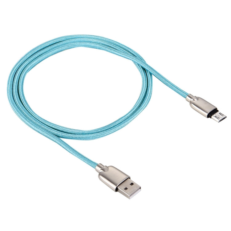 1M Woven Style Metal Head 108 Copper Cores Micro USB to USB Data Sync Charging Cable