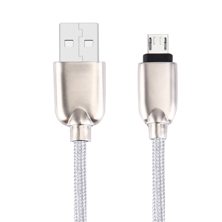 1M Woven Style Metal Head 108 Copper Cores Micro USB to USB Data Sync Charging Cable