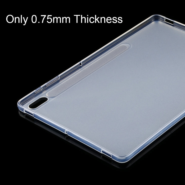 For Samsung Galaxy Tab S7 0.75mm Shockproof Outside Glossy Inside Frosted TPU Protective Case