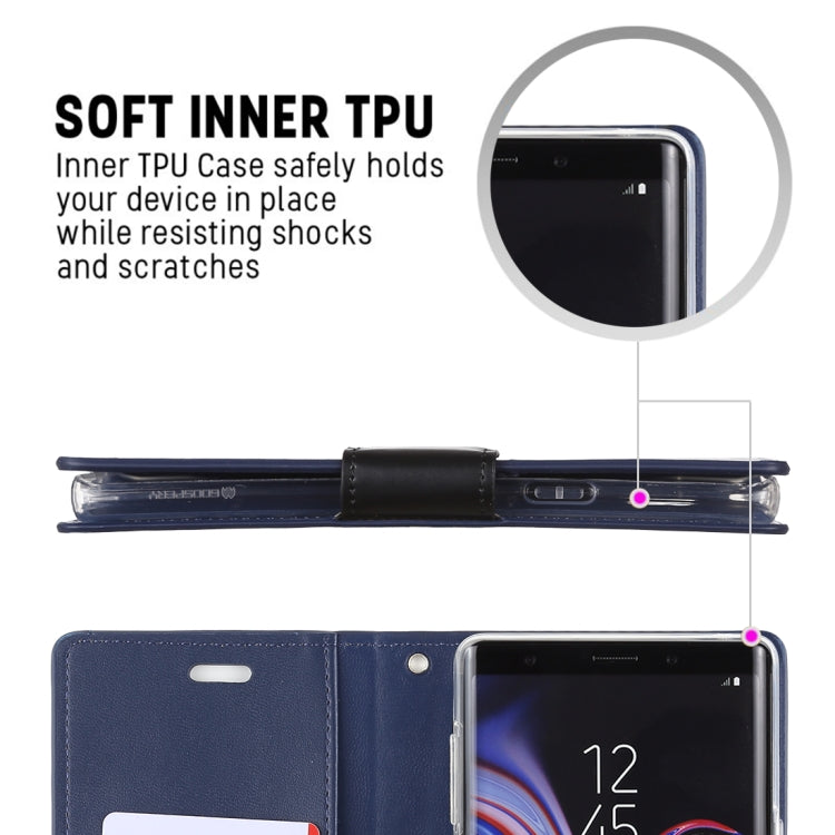 GOOSPERY SONATA DIARY Horizontal Flip Leather Case for Galaxy Note9, with Holder & Card Slots & Wallet