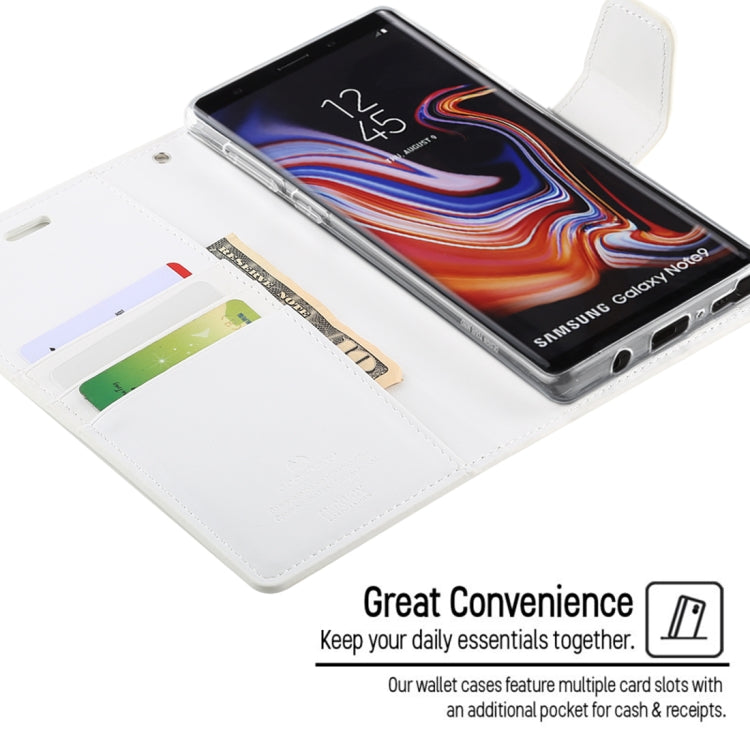 GOOSPERY SONATA DIARY Horizontal Flip Leather Case for Galaxy Note9, with Holder & Card Slots & Wallet
