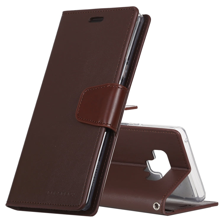 GOOSPERY SONATA DIARY Horizontal Flip Leather Case for Galaxy Note9, with Holder & Card Slots & Wallet