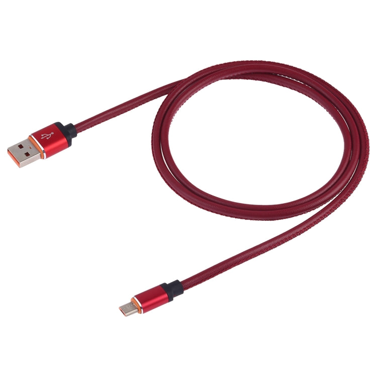 1m USB to Micro USB Leather Data Sync Charging Cable