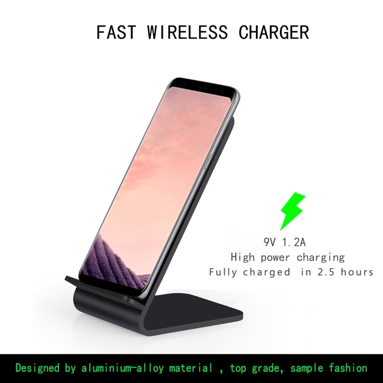 YoLike A8 10W QI Wireless Standard Stand Aluminum Alloy Charger
