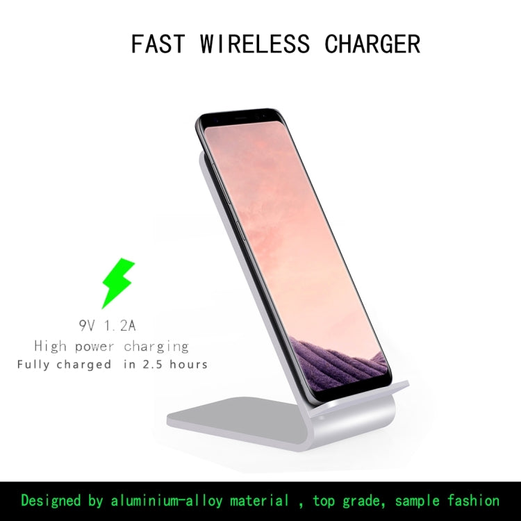 YoLike A8 10W QI Wireless Standard Stand Aluminum Alloy Charger