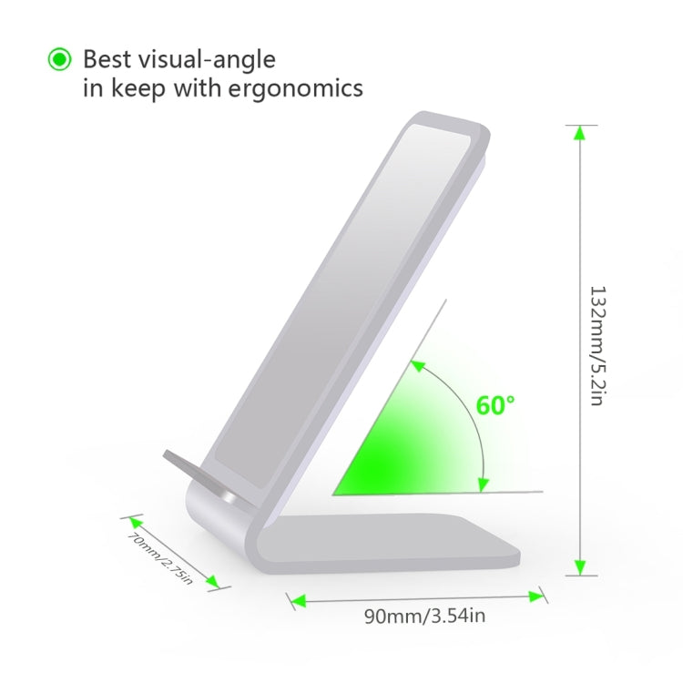 YoLike A8 10W QI Wireless Standard Stand Aluminum Alloy Charger