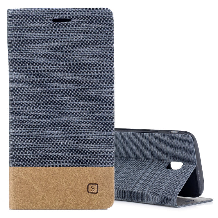 For Galaxy J5 (2017) / J530 ( EU Version) Canvas Texture PU + TPU Horizontal Flip Leather Case with Holder & Card Slots