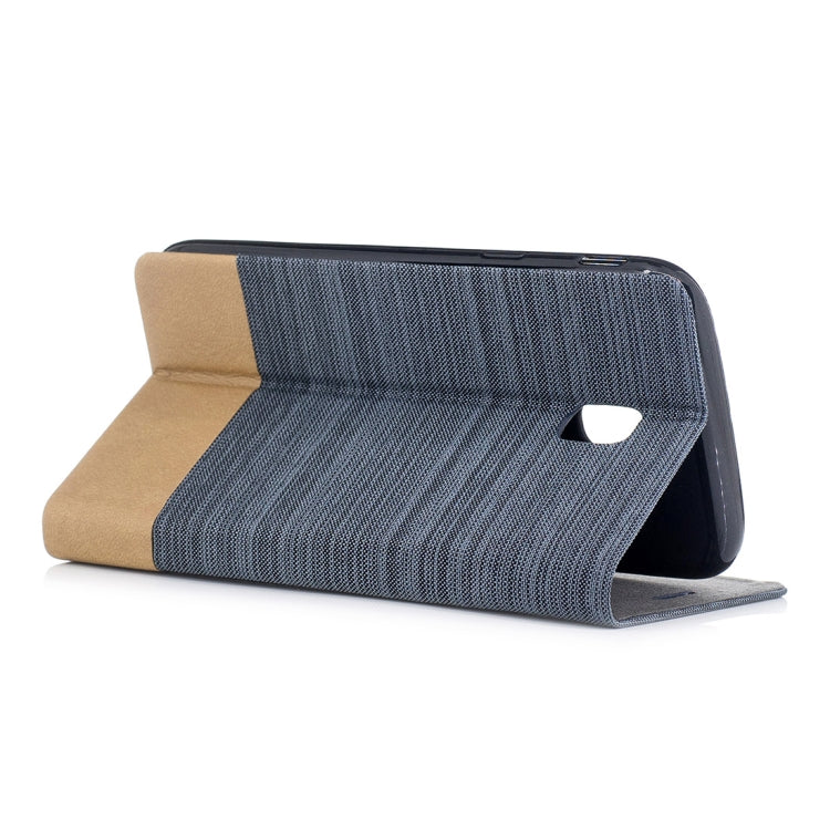 For Galaxy J5 (2017) / J530 ( EU Version) Canvas Texture PU + TPU Horizontal Flip Leather Case with Holder & Card Slots