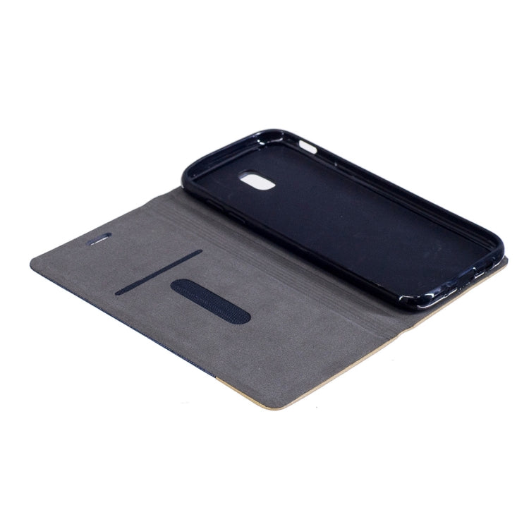 For Galaxy J5 (2017) / J530 ( EU Version) Canvas Texture PU + TPU Horizontal Flip Leather Case with Holder & Card Slots