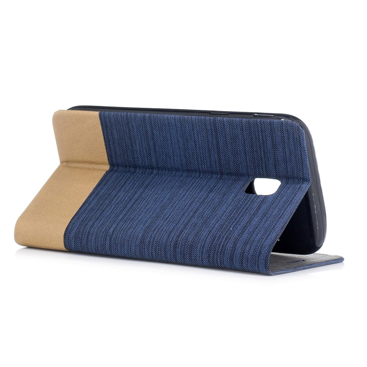 For Galaxy J5 (2017) / J530 ( EU Version) Canvas Texture PU + TPU Horizontal Flip Leather Case with Holder & Card Slots